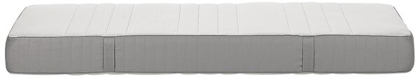 Penový matrac biely a sivý polyester 80 x 200 cm tvrdý snímateľný poťah so zipsom