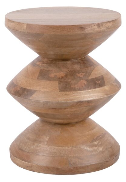 Okrúhly odkladací stolík z mangového dreva ø 35 cm Totem – Leitmotiv