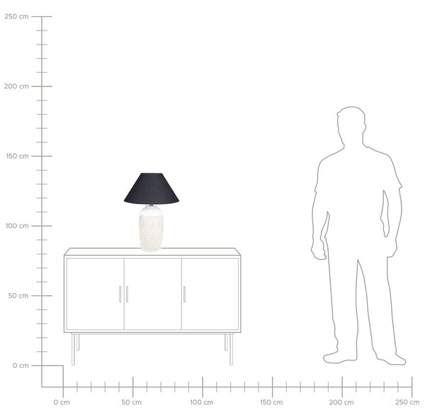 Stolná lampa béžová keramický podstavec látkové tienidlo svietidlo na nočný stolík