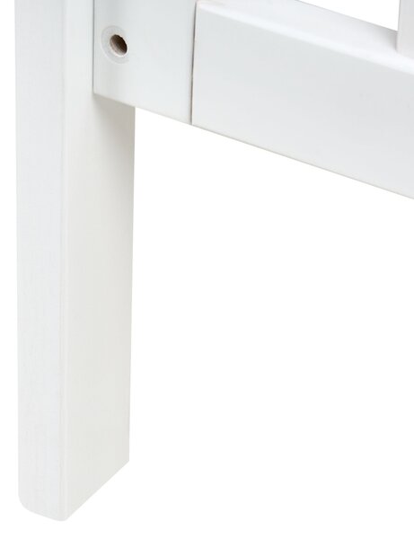 Detská postieľka biela borovicové drevo 70 x 130 cm nastaviteľná výška štandardná veľkosť minimalistický štýl detská izba