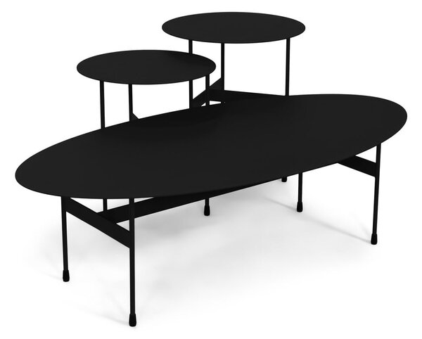 Čierny kovový konferenčný stolík 39x120 cm Mira – Spinder Design