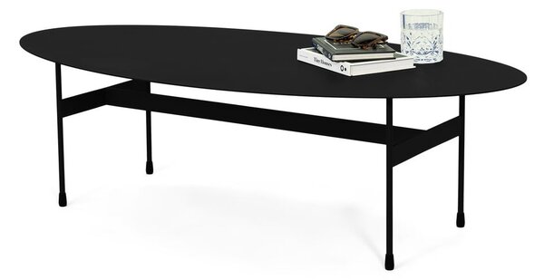 Čierny kovový konferenčný stolík 39x120 cm Mira – Spinder Design