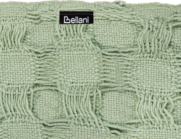 Prikrývka na posteľ zelená bavlnená 200 x 220 cm deka so strapcami klasický dizajn spálňa