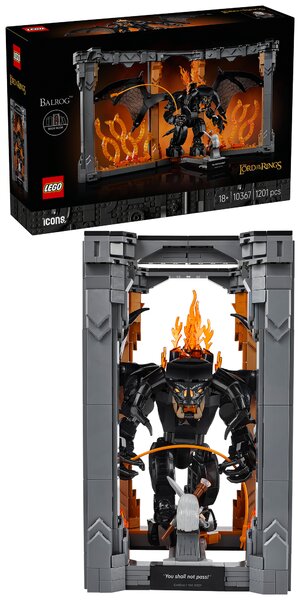 LEGO® Icons 10367 Knižná zarážka: Pán prsteňov – Balrog™
