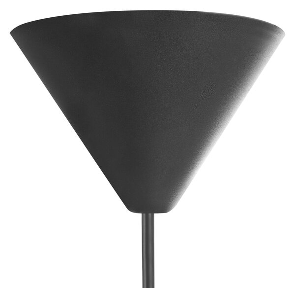 Závesná lampa hnedá ľan látkové tienidlo osvetlenie moderný štýl obývacia izba jedáleň