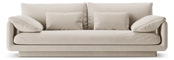 Biela zamatová pohovka 220 cm Torino – Micadoni