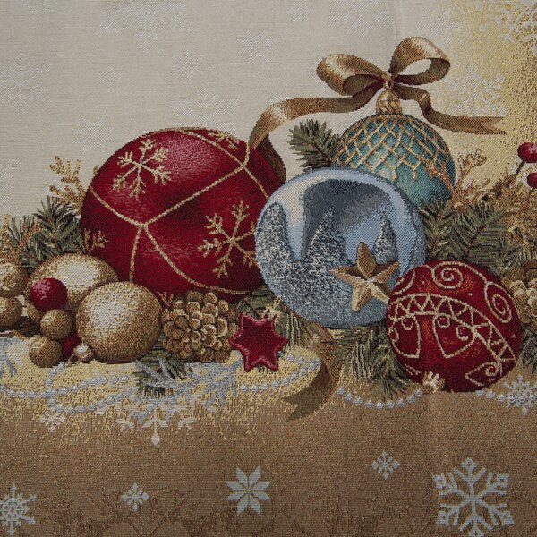 VIANOČNÝ GOBELÍNOVÝ OBRUS NA STÔL MERRY2 100X100 CM VZOROVANÁ