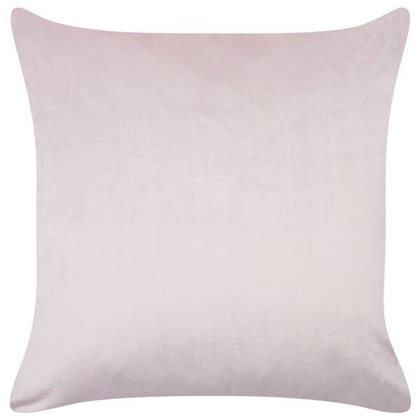 Sada 2 dekoratívnych vankúšov ružová zamat polyester 45 x 45 cm štvorcová vyšívaný vzor zajačika doplnky