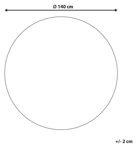 Koberec béžová čierna juta ø 140 cm okrúhly tvar geometrický pásikavý vzor moderný boho štýl obývačka spálňa