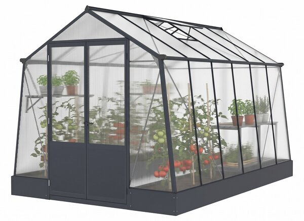 Hliníkový skleník Lilia 2,5 x 3,7 m CoverTech antracit