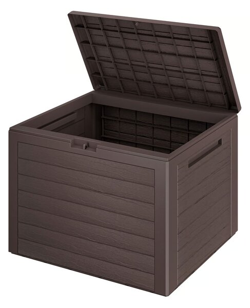 Úložný box WOODEBOX - 190L, 78x44x55cm, tmavo hnedá Prosperplast