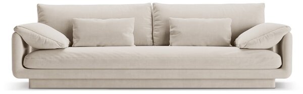 Biela zamatová pohovka 250 cm Torino – Micadoni