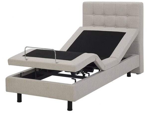 Jednolôžková posteľ 80 cm DUCHE (látka) (béžová) (s roštom). Vlastná spoľahlivá doprava až k Vám domov. 1018556