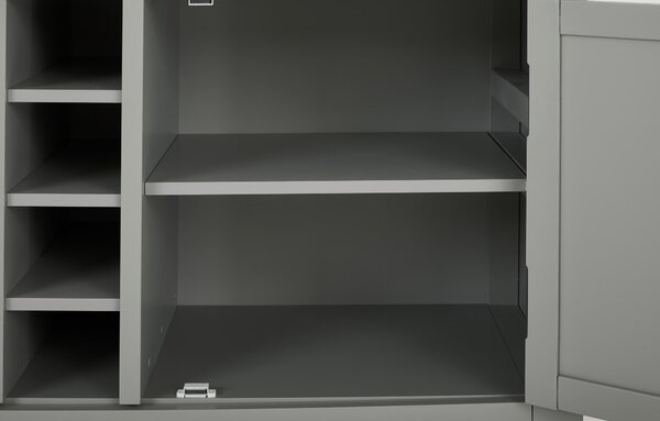 ŠIROKÁ KOMODA, dub, borovica, sivá, prírodná farba, 160/85/43 cm MID.YOU - Online Only drobný nábytok, Online Only