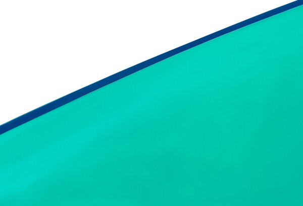 Voľne stojaca vaňa priehľadná modrozelená z materiálu solid surface 169 x 78 cm oválne pre jednu osobu moderný dizajn