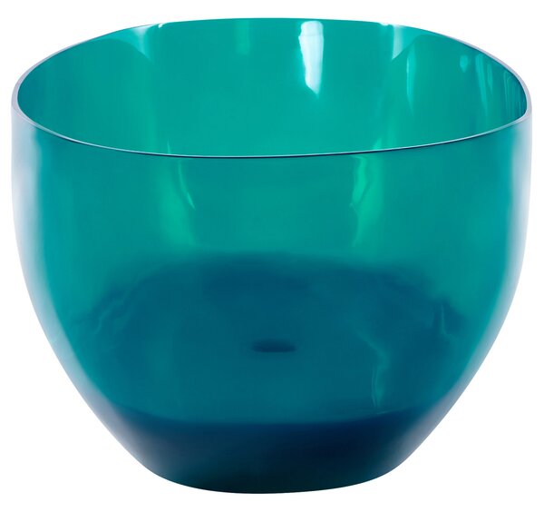 Voľne stojaca vaňa priehľadná modrozelená z materiálu solid surface 169 x 78 cm oválne pre jednu osobu moderný dizajn