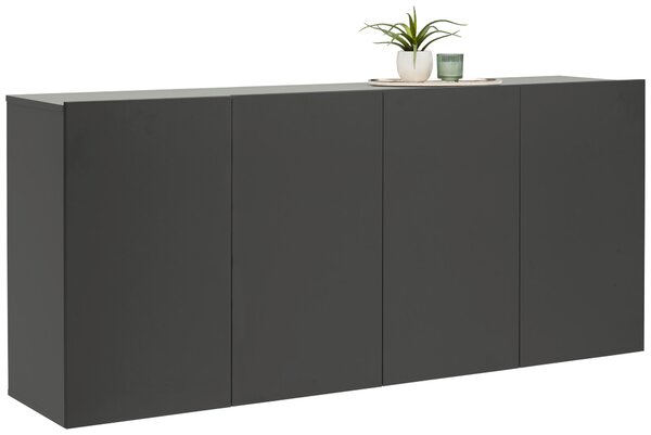 ŠIROKÁ KOMODA, antracitová, 180/80/42 cm Hom`in - Online Only drobný nábytok, Online Only