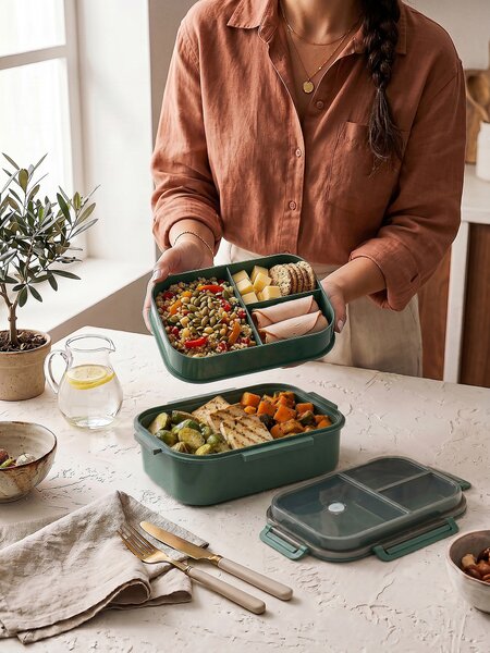 Sinsay - Lunch box s priehradkami - modrozelená