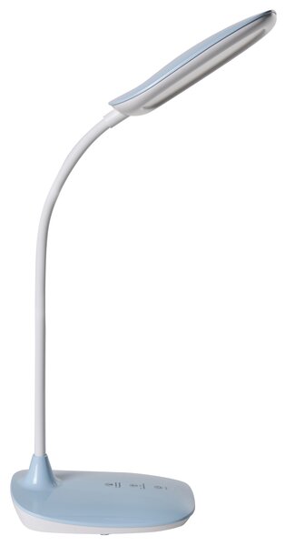 Stolná LED lampa modrá syntetický materiál 3 režimy teploty svetla so stmievačom nastaviteľná kancelária