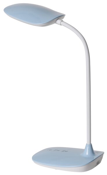 Stolná LED lampa modrá syntetický materiál 3 režimy teploty svetla so stmievačom nastaviteľná kancelária