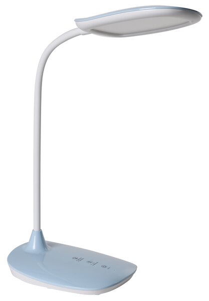 Stolná LED lampa modrá syntetický materiál 3 režimy teploty svetla so stmievačom nastaviteľná kancelária