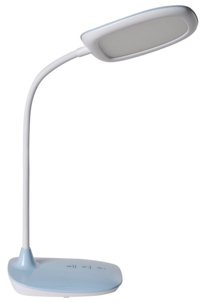 Stolná LED lampa modrá syntetický materiál 3 režimy teploty svetla so stmievačom nastaviteľná kancelária