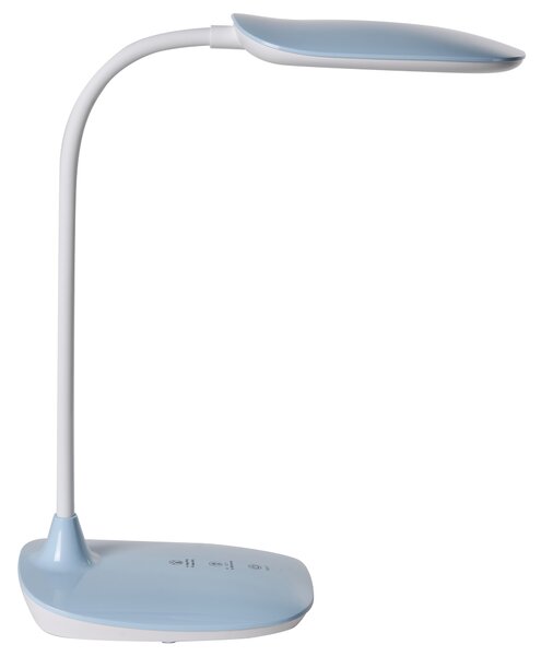 Stolná LED lampa modrá syntetický materiál 3 režimy teploty svetla so stmievačom nastaviteľná kancelária