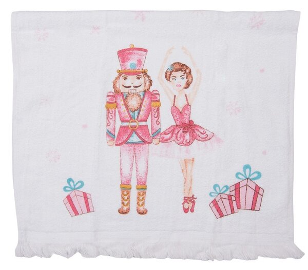 Froté uterák s Luskáčikom a baletkou Pastel Nutcracker - 40*66 cm - Clayre & Eef