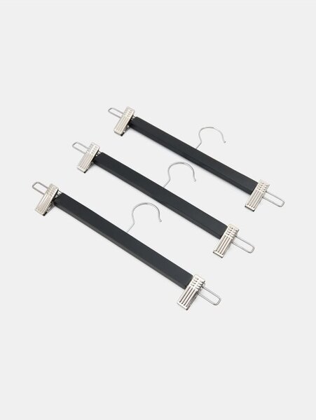 Sinsay - Drevené vešiaky s klipsami 3 pack - čierna
