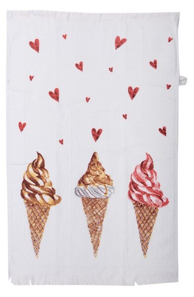 Froté uterák so zmrzlinou Frosty And Sweet - 40*66 cm - Clayre & Eef