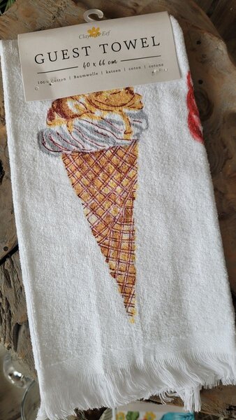 Froté uterák so zmrzlinou Frosty And Sweet - 40*66 cm - Clayre & Eef