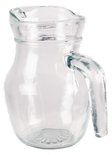 Transparentný sklenený džbánok na vodu - 14 * 9 * 13 cm / 500 ml - Clayre & Eef