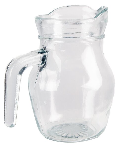 Transparentný sklenený džbánok na vodu - 14 * 9 * 13 cm / 500 ml - Clayre & Eef