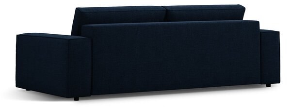 Tmavomodrá rozkladacia pohovka z textílie bouclé 247 cm Jodie – Micadoni Home