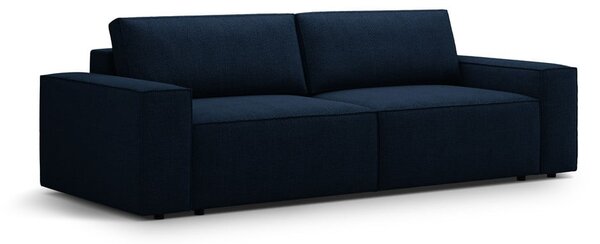 Tmavomodrá rozkladacia pohovka z textílie bouclé 247 cm Jodie – Micadoni Home