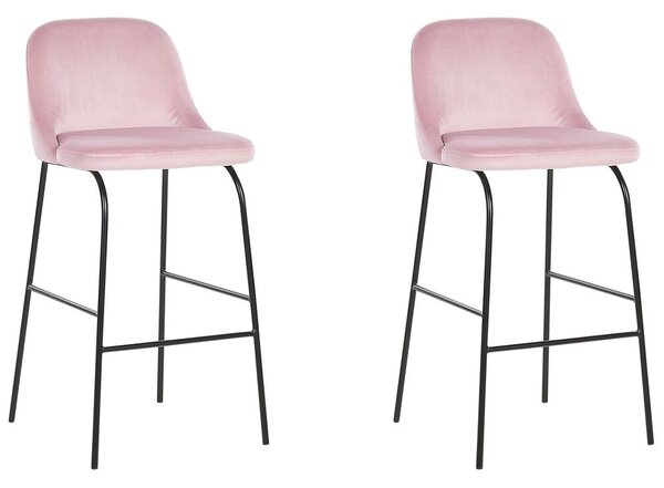 Set 2 ks. barových stoličiek NEKKE (ružová). Vlastná spoľahlivá doprava až k Vám domov. 1022681