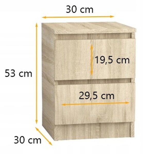 Nočný stolík 30/2 cm Dub sonoma