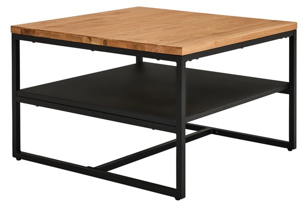 KONFERENČNÝ STOLÍK, prírodná farba, čierna, drevo, kov, 70/70/45,5 cm MID.YOU - Stolíky do obývačky, Online Only