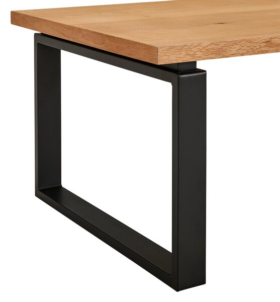 KONFERENČNÝ STOLÍK, prírodná farba, čierna, drevo, kov, kompozitné drevo, 115/60/42,5 cm MID.YOU - Stolíky do obývačky, Online Only