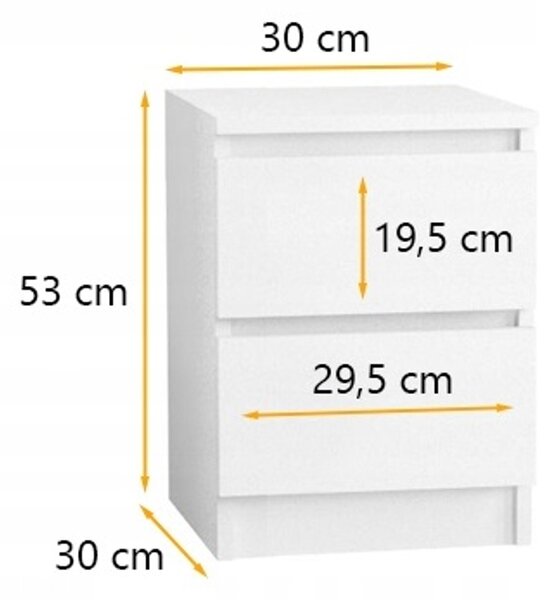 Nočný stolík 30/2 cm Dub sonoma