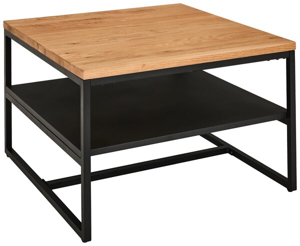 KONFERENČNÝ STOLÍK, prírodná farba, čierna, drevo, kov, 70/70/45,5 cm MID.YOU - Stolíky do obývačky, Online Only
