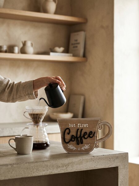 Sinsay - Stojaca dekorácia v tvare šálky s nápisom Coffee - béžová