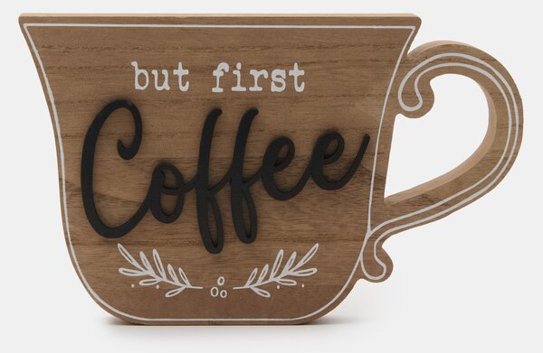 Sinsay - Stojaca dekorácia v tvare šálky s nápisom Coffee - béžová