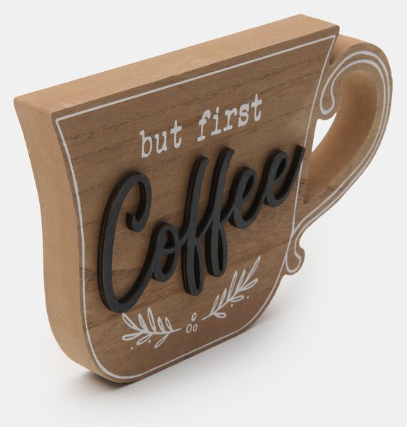 Sinsay - Stojaca dekorácia v tvare šálky s nápisom Coffee - béžová