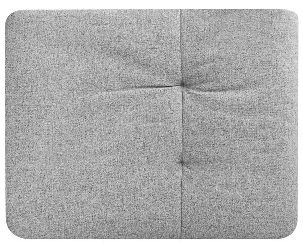 Pohovka sivá látkové čalúnenie polyester 4-miestna kovové nohy s vankúšmi minimalistický štýl obývacia izba