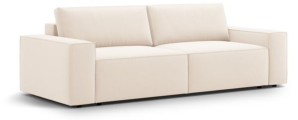 Béžová zamatová rozkladacia/s úložným priestorom pohovka 247 cm Jodie – Micadoni