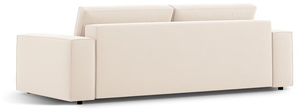 Béžová zamatová rozkladacia/s úložným priestorom pohovka 247 cm Jodie – Micadoni