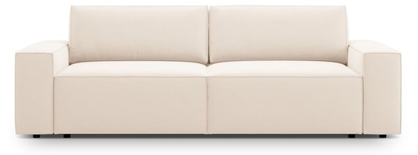 Béžová zamatová rozkladacia/s úložným priestorom pohovka 247 cm Jodie – Micadoni