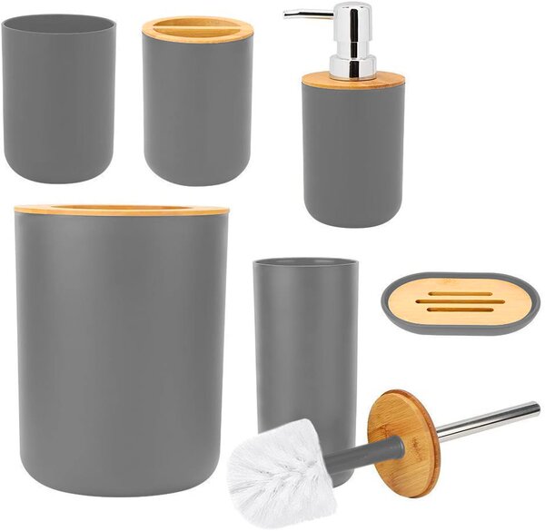 Dekorstudio Dekorstudio Kúpeľňový set 6 dielny - sivý
