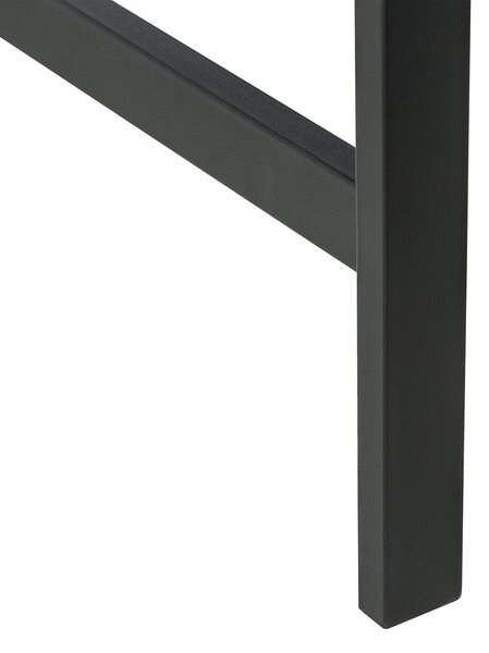 Jedálenská súprava hnedý stôl 4 stoličky 75 x 120 cm MDF stolný kovový rám priemyselný